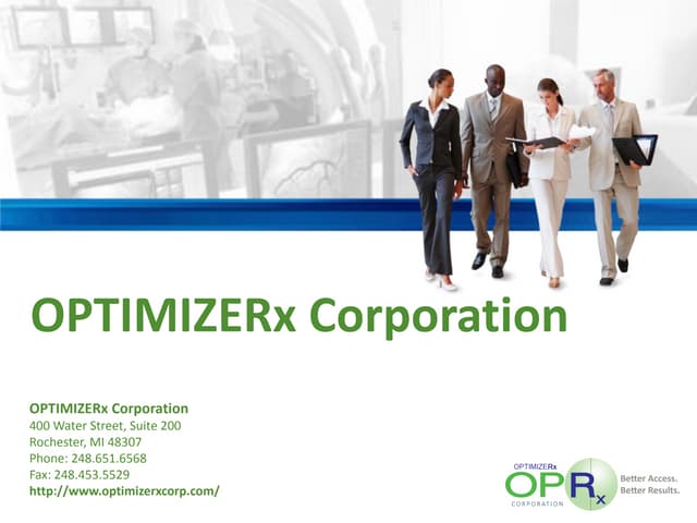 OptimizeRx Corp. video