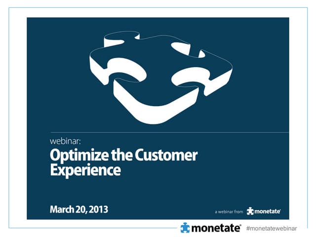 Optimize the Online Customer Experience