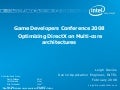 Optimizing Direct X On Multi Core Architectures