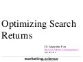 Optimizing Search Returns