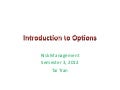RMIT Vietnam - Risk Management - Options