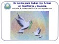 Oración de Paz en Áreas de Conflicto   s
