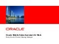 Oracle Mobile Sales Assistant At Work 2008