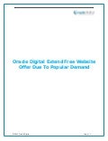 Oracle Digital Extend Free Website Offer Due To Popular Demand