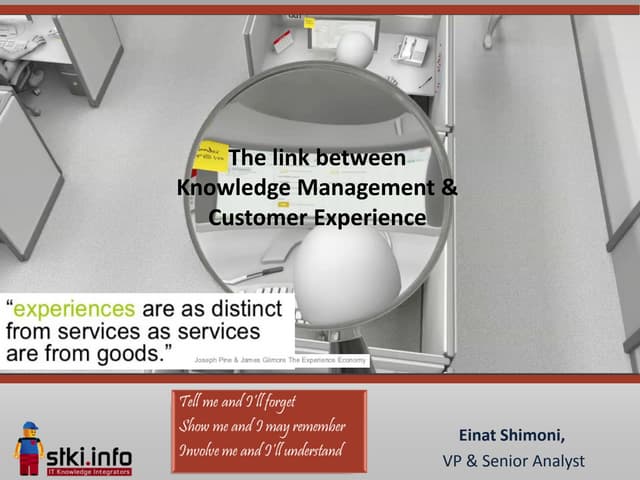 Customer experience management and Knowledge Management