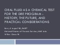 Oral Fluid as a Chemical Test for the DRE Program