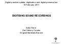 Digitisaing oral history by Sally Hone