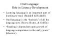 Oral Language