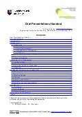 Oral Presentations Handout 