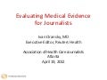 Evaluating medical evidence for journalists