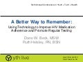 A Better Way To Remember: Using Mobile Technology to Improve HIV Medication Adherence and Promote HIV Testing