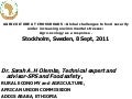 Organic agriculture in africa at crossroads sweden 8 sept 2011 final 8 sept