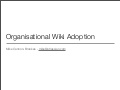 Organisational Wiki Adoption