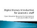 ORIC Digital literacy and curriculum design