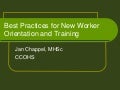 Best Practices for New Worker Orientation and Training