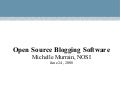 Open Source Blogging Tools