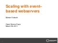 Scaling with event-based webservers