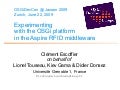Experimenting with the OSGi platform in the Aspire RFID middleware