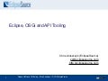 OSGi, Eclipse and API Tooling