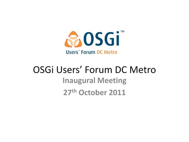 OSGi user forum dc metro v1