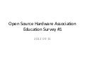 Oshwa education survey 1 2012 09 15