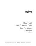 Oshyn Open Text Best Practices Part1
