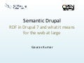RDF and Drupal - The Semantic web