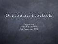 Open Source in Schools