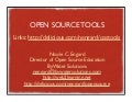 Open Source Tools