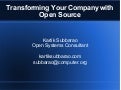 Transforming Your Company with Open Source