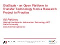 OtaSizzle Platform for Technology Transfert