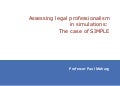 Assessment of professionalism in legal education