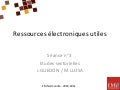 Ressources Electroniques Utiles - Séance 3 - EM Normandie