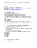 BlogHer 2012 - 10 Things You Can Do to Maximize Your Social Media Expertise - OUTLINE
