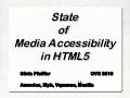 State of Media Accessibility in HTML5