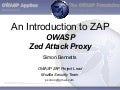 OWASP 2012 AppSec Dublin ZAP Intro