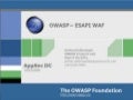 OWASP ESAPI WAF AppSec DC 2009
