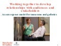 Working together to develop relationships with audiences and stakeholders