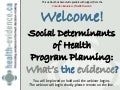 Social Determinants of Health Program Planning in Public Health: What’s the Evidence?