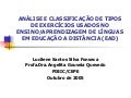 Paine Lfinal AnáLise E ClassificaçãO De Tipos De ExercíCios Usados