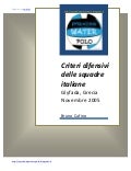 Pallanuoto   criteri difensivi delle squadre italiane