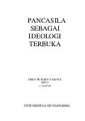 Pancasila sebagai ideologi terbuka