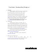 Panduan  Membuat  Wordpress