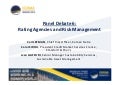 Panel Debate - Rating Agencies and Risk Management 
