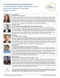 Social Impact Investing Panelists bios 1/30/2012