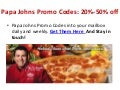 Papa Johns Promo Codes