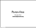 Paren free
