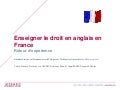 Enseigner le droit en anglais en France