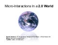 Micro-Interactions, Marketing 2.0 / Paris