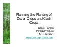Southern SAWG-Planning the Planting of Cover Crops and Cash Crops